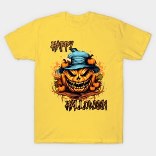 Spooky Pumpkin Happy Halloween T-Shirt